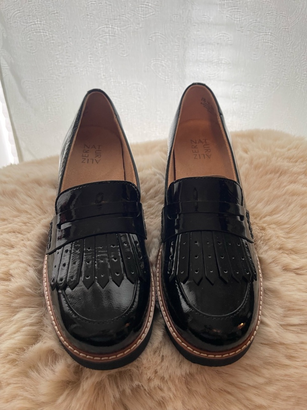 Naturalizer Black Patent Kiltie Loafers